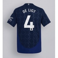 Camiseta Manchester United Matthijs de Ligt #4 Visitante Equipación 2024-25 manga corta